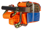 Sæt med fire UNITRAILER 5m/50mm/5t orange transportbånd med strammer