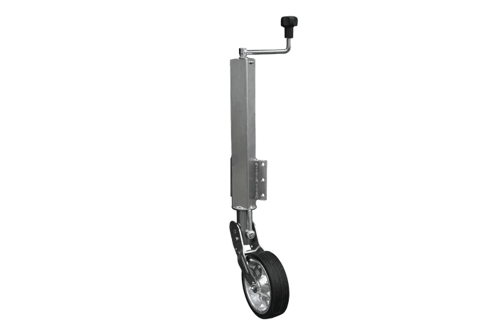 UNITRAILER automatisk støttehjul med håndtag 400 kg 60 mm 470-785 mm