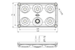 HORPOL LWD2157/CZ LED 900lm sort billampe med kontakt og rød diode