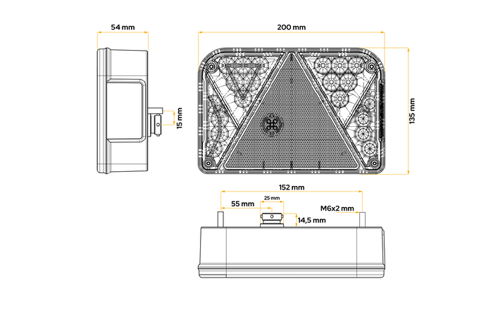 DOBPLAST DPT35 LED baglygter 7 funktioner venstre + højre