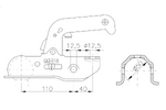 WINTERHOFF WW 220-RB kuglekobling til en 2200 kg trailer med en 50 mm rørformet trækstang