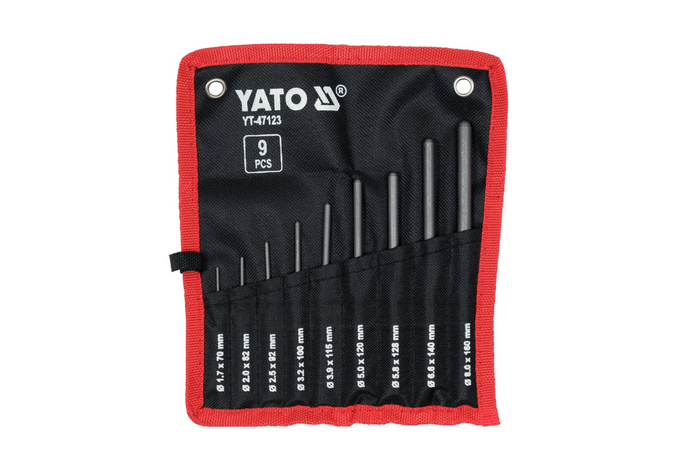 Sæt med 9 parallelle sfæriske slagjern YATO YT-47123