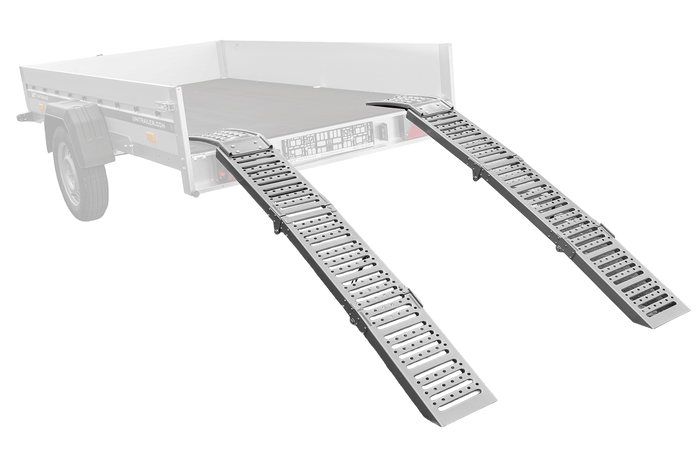 UNITRAILER ALR005 foldbare ramper stål køreramper til trailere 200 cm 500 kg sæt med 2