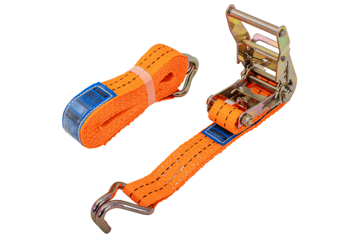 Sæt med fire UNITRAILER 4m/35mm/2t orange transportbånd med strammer