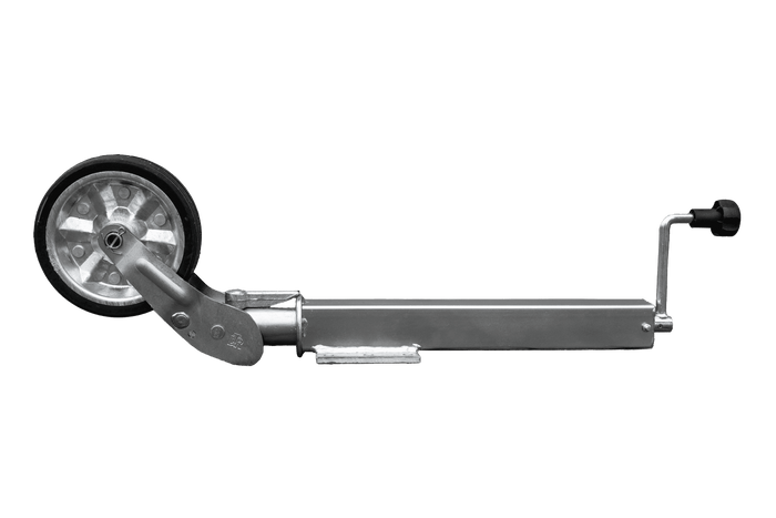 UNITRAILER automatisk støttehjul med håndtag 400 kg 60 mm 470-785 mm
