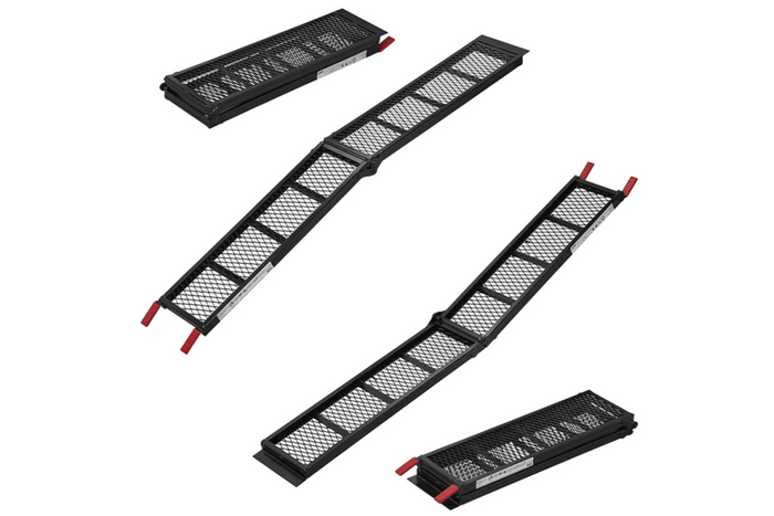 ProPlus 390094 foldbare ramper stål køreramper til trailere 203 cm 680 kg sæt med 2