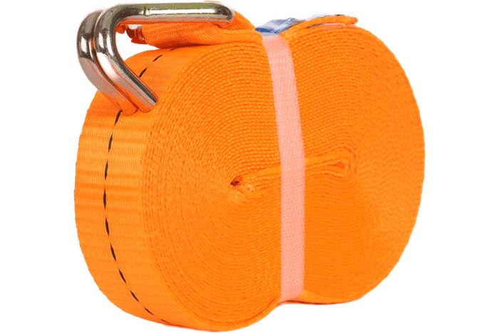 Sæt med fire UNITRAILER 10m/25mm/1t orange transportbånd med strammer