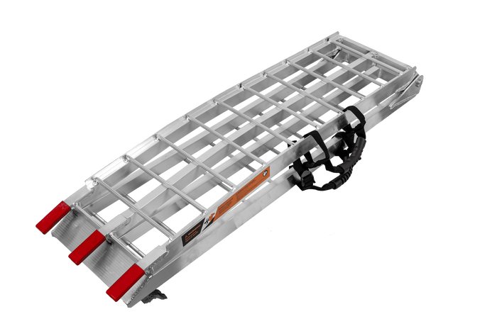 UNITRAILER ALR002 foldbare ramper aluminiumsramper til trailere 221 cm 680 kg med rem, sæt med 2