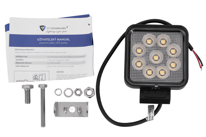 LED-arbejdslampereflektor TT TECHNOLOGY TT.13336 36xLED 2880lm firkantet