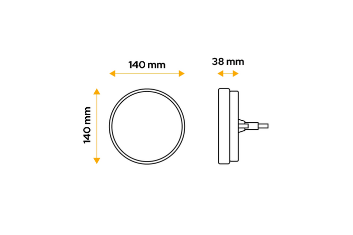 TT TECHNOLOGY TT.12520L+TT.12520P LED baglygter 4 funktioner venstre+højre