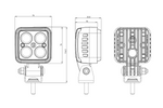 WAŚ 2243 W267 LED sikkerhedslampe, blå advarselslampe