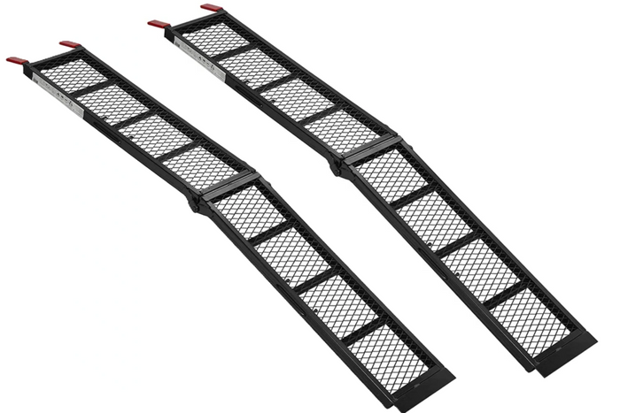 ProPlus 390094 foldbare ramper stål køreramper til trailere 203 cm 680 kg sæt med 2