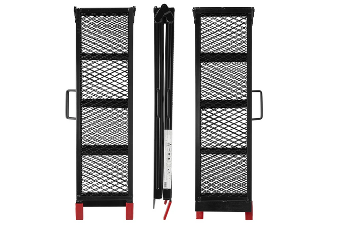 ProPlus 390094 foldbare ramper stål køreramper til trailere 203 cm 680 kg sæt med 2