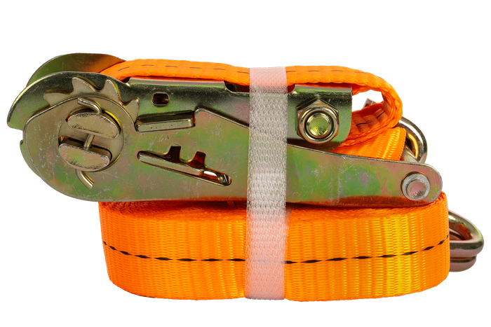 Sæt med fire UNITRAILER 6m/25mm/1t orange transportbånd med strammer
